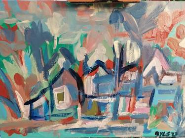 Original Abstract Expressionism Home Painting by Tanya Byls