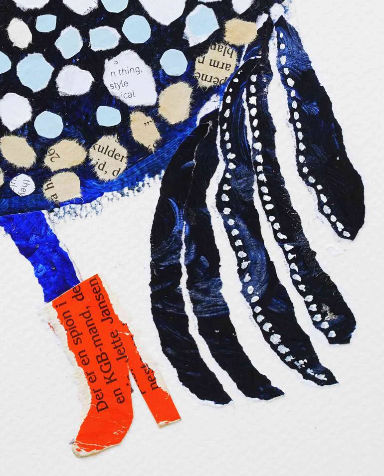 Original Folk Animal Collage by Sasipan Siriporn