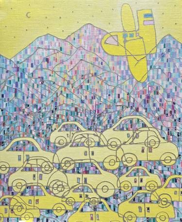 Original Pop Art Car Paintings by hanji Park