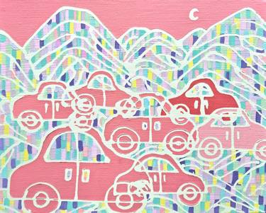 Original Pop Art Car Paintings by hanji Park