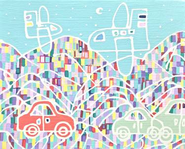 Original Pop Art Car Paintings by hanji Park