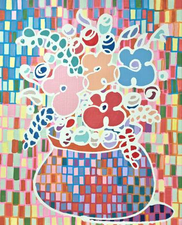 Original Pop Art Nature Painting by Hanji Park