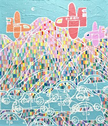 Original Pop Art Nature Painting by Hanji Park