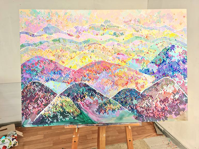 Original Folk Nature Painting by Hanji Park
