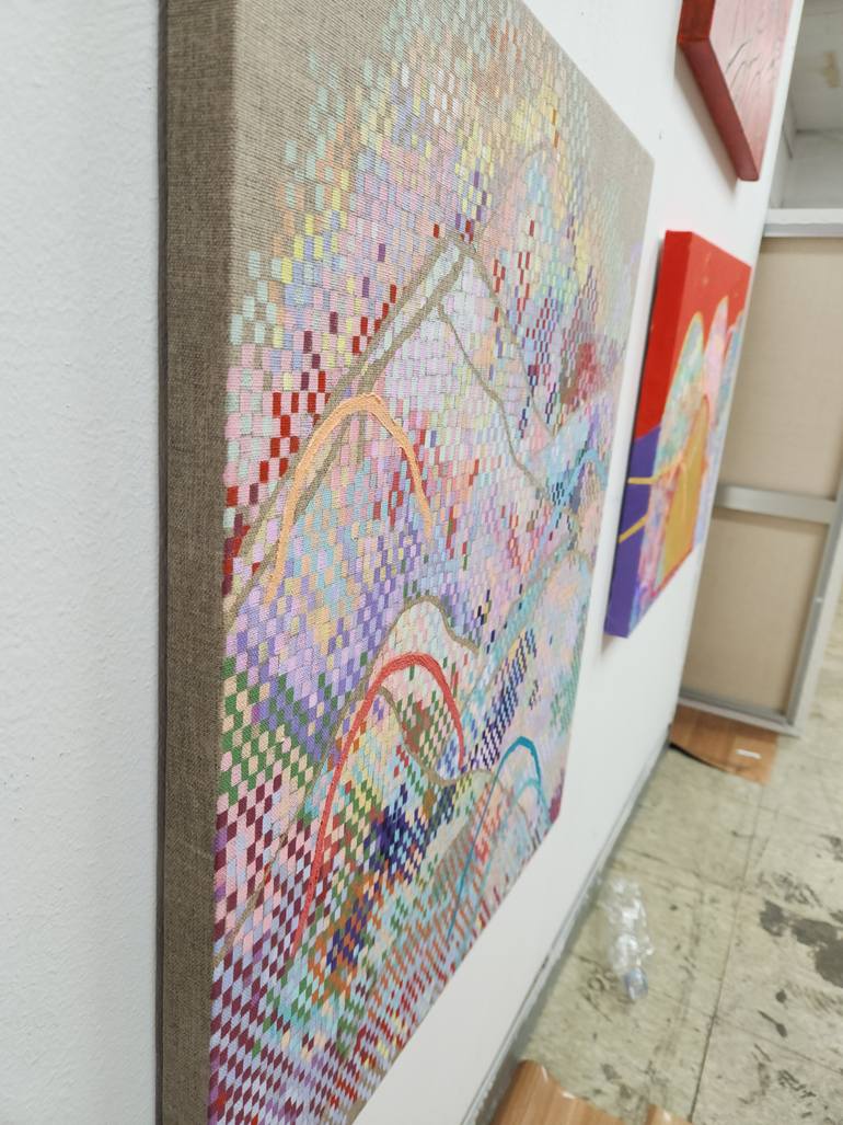 Original Pop Art Nature Painting by Hanji Park