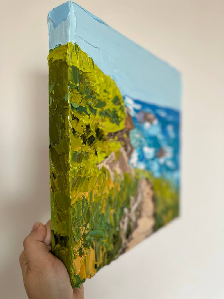 Original Impressionism Seascape Painting by Guzaliya Xavier