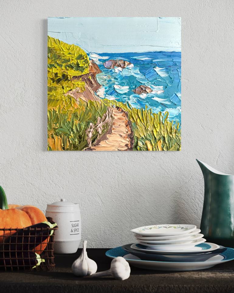 Original Impressionism Seascape Painting by Guzaliya Xavier