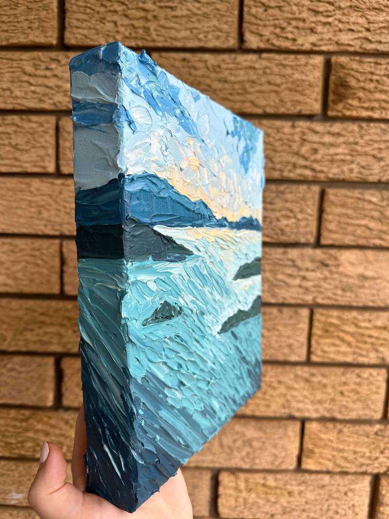 Original Impressionism Seascape Painting by Guzaliya Xavier