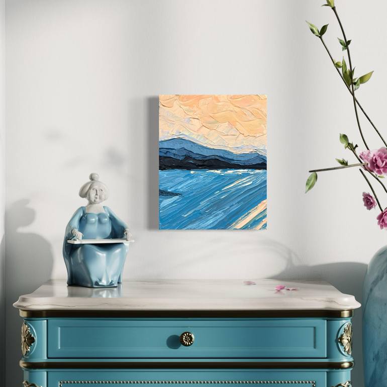 Original Impressionism Seascape Painting by Guzaliya Xavier