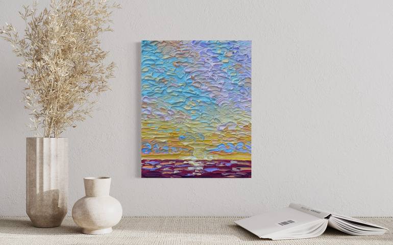 Original Impressionism Seascape Painting by Guzaliya Xavier