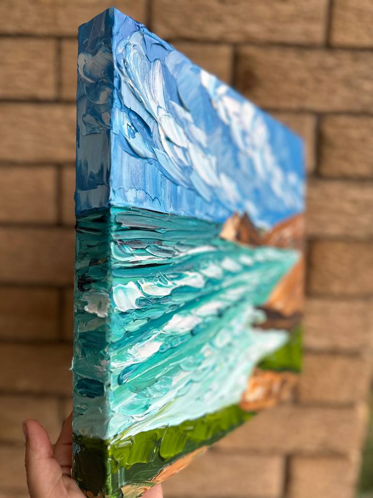 Original Impressionism Seascape Painting by Guzaliya Xavier