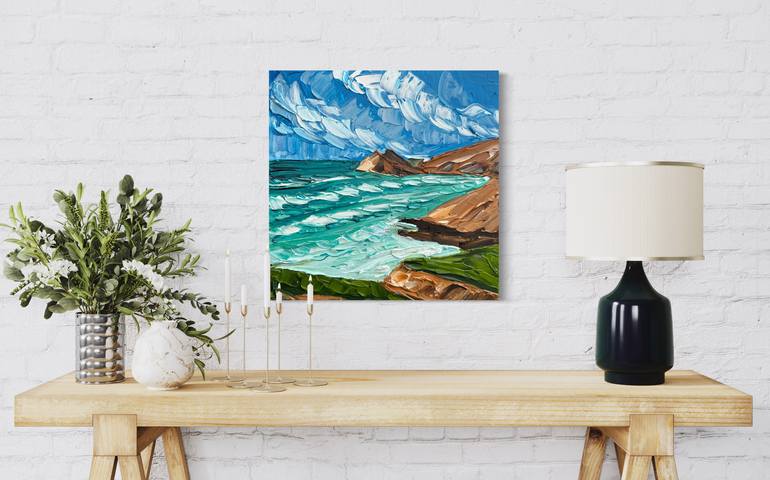 Original Impressionism Seascape Painting by Guzaliya Xavier