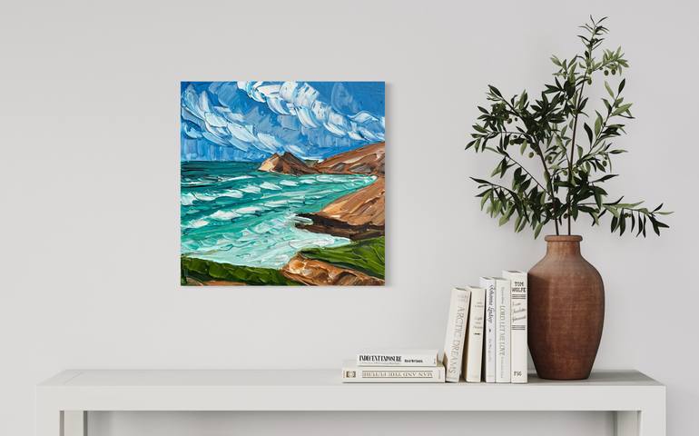 Original Impressionism Seascape Painting by Guzaliya Xavier
