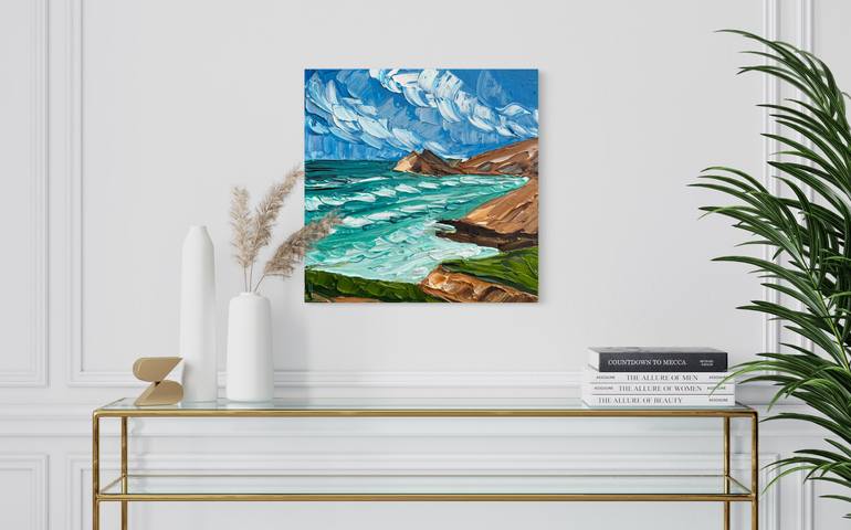 Original Impressionism Seascape Painting by Guzaliya Xavier