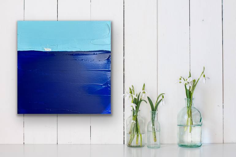 Original Impressionism Seascape Painting by Guzaliya Xavier