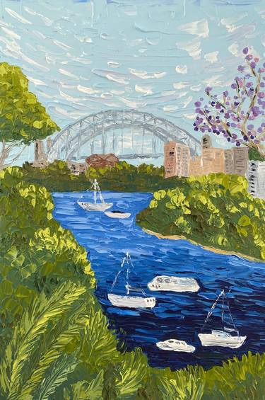 Original Impressionism Seascape Painting by Guzaliya Xavier