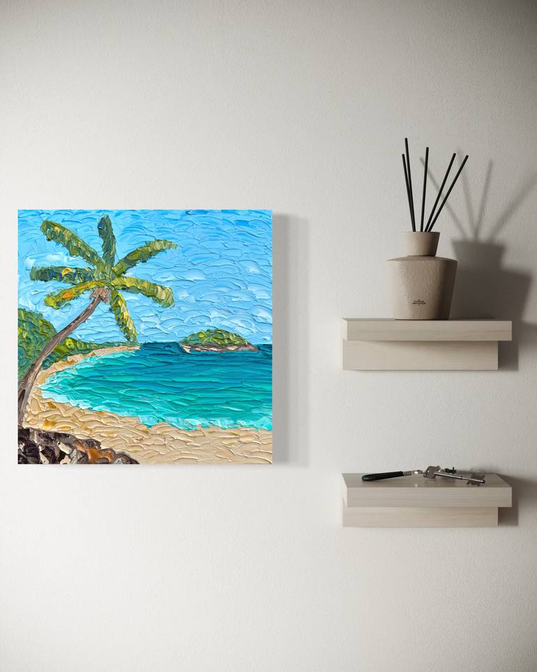 Original Impressionism Seascape Painting by Guzaliya Xavier