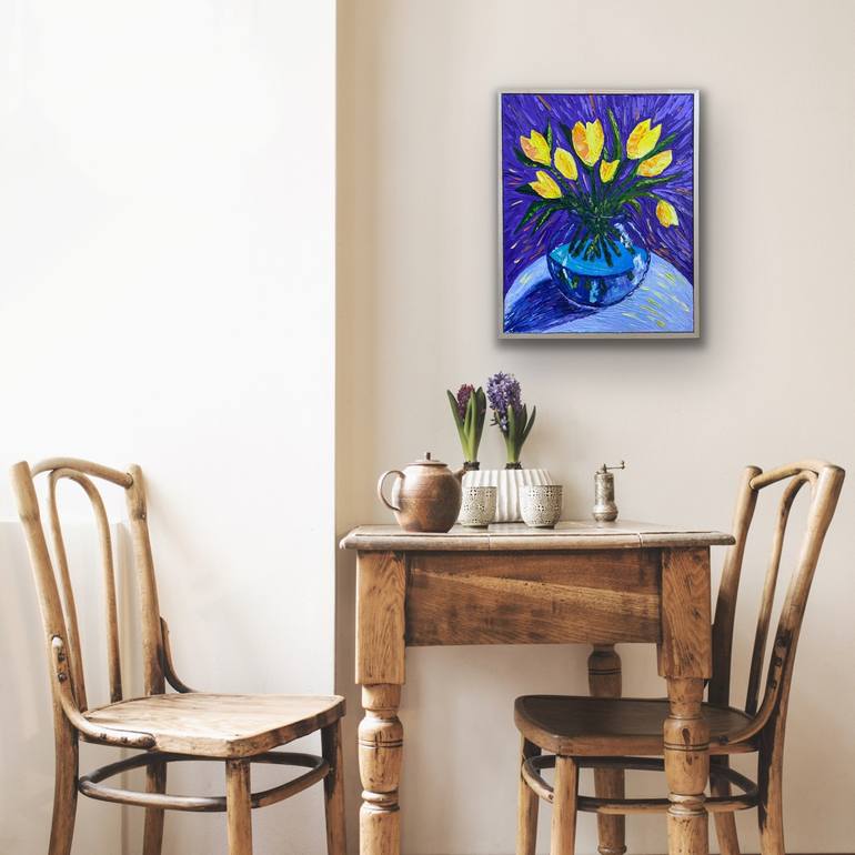 Original Floral Painting by Guzaliya Xavier