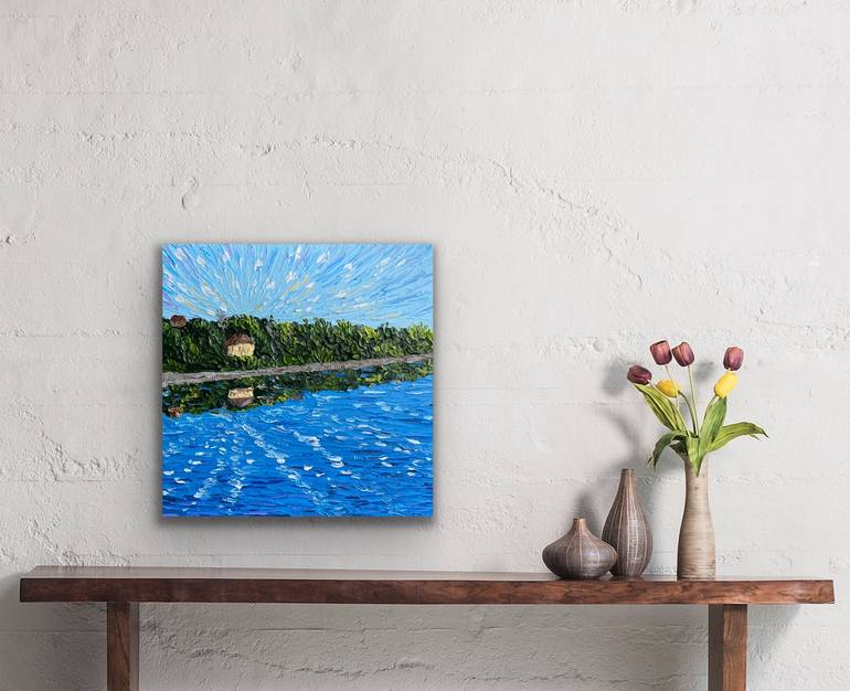 Original Impressionism Landscape Painting by Guzaliya Xavier