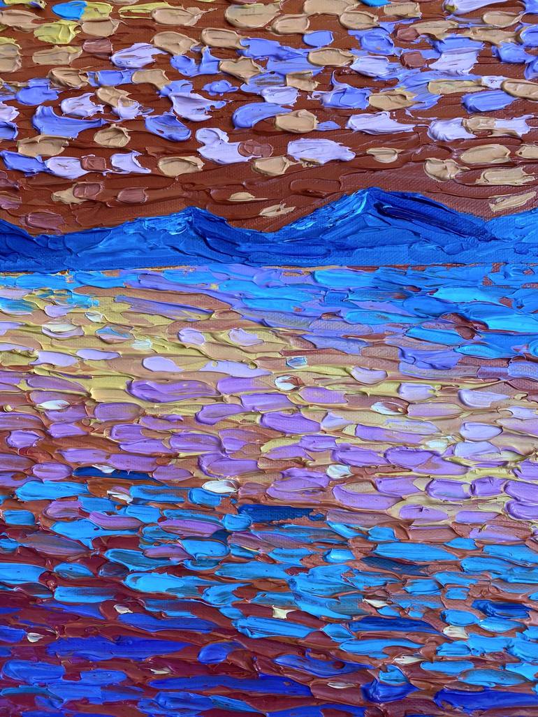 Original Impressionism Seascape Painting by Guzaliya Xavier
