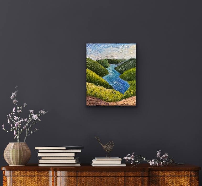 Original Impressionism Landscape Painting by Guzaliya Xavier