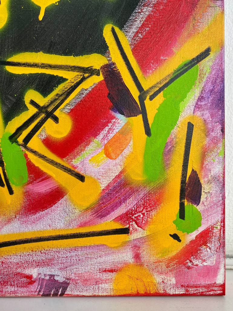 Original Abstract Graffiti Painting by Uravan Wa