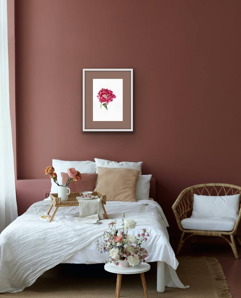 Original Illustration Floral Painting by Nataliia Kupchyk