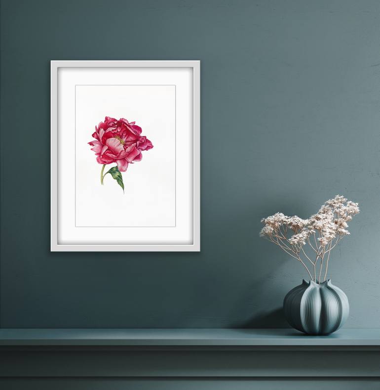 Original Illustration Floral Painting by Nataliia Kupchyk