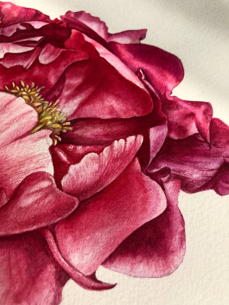 Original Illustration Floral Painting by Nataliia Kupchyk