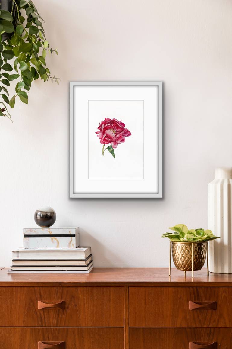 Original Illustration Floral Painting by Nataliia Kupchyk