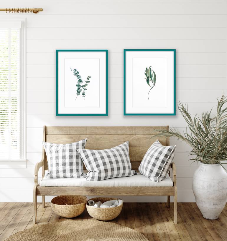 Original Art Deco Floral Painting by Nataliia Kupchyk