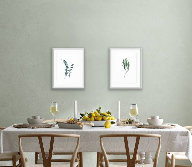 Original Art Deco Floral Painting by Nataliia Kupchyk