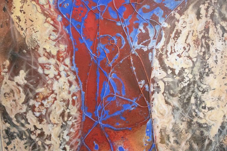 Original Abstract Body Mixed Media by Adrian Flaherty