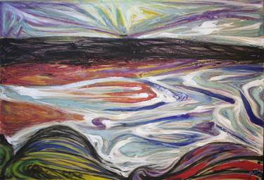 Original Abstract Beach Paintings by Adrian Flaherty