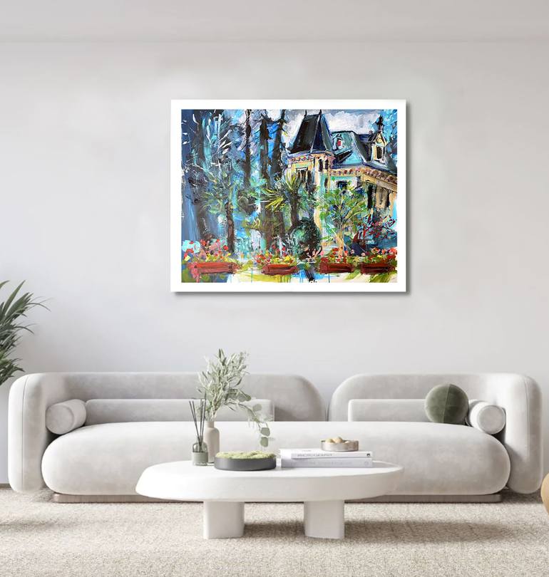 Original Abstract Expressionism Garden Painting by Lorenzo Corriez