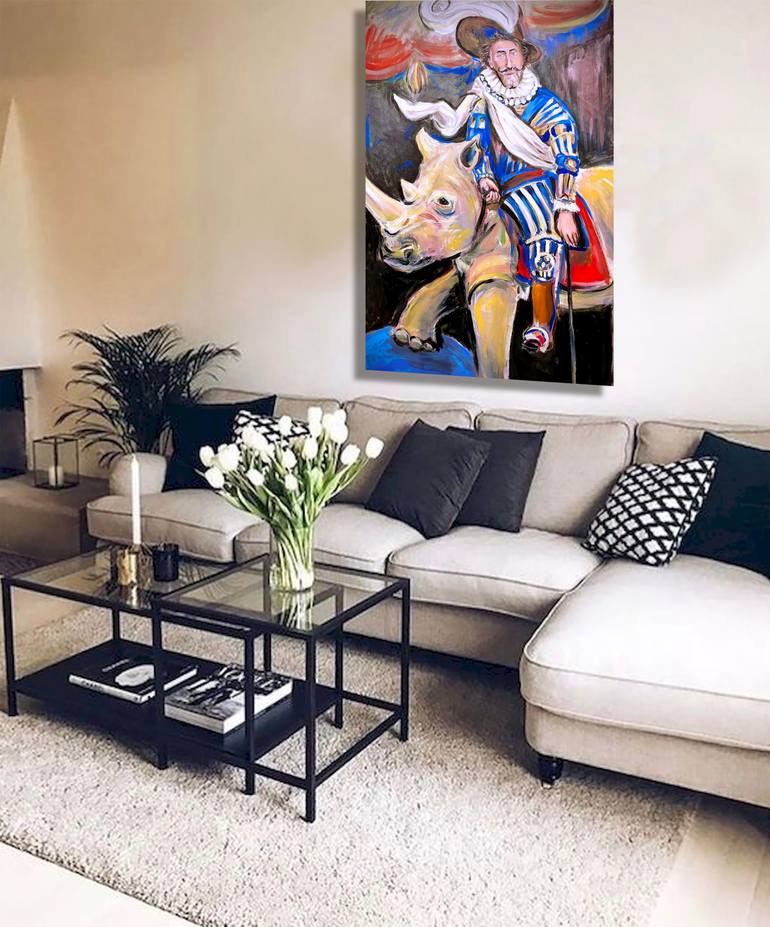 Original Abstract Expressionism People Painting by Lorenzo Corriez
