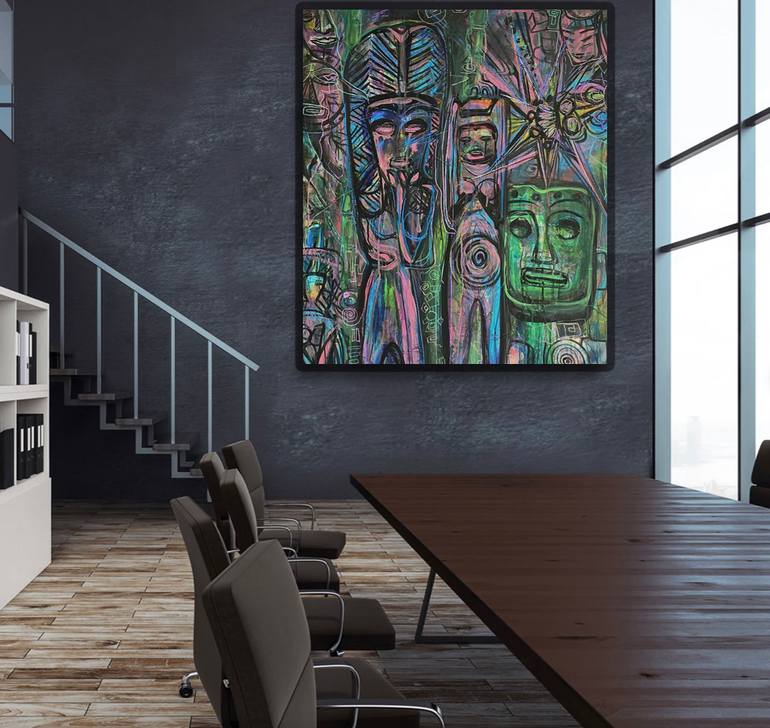 Original Abstract Expressionism Abstract Painting by Lorenzo Corriez