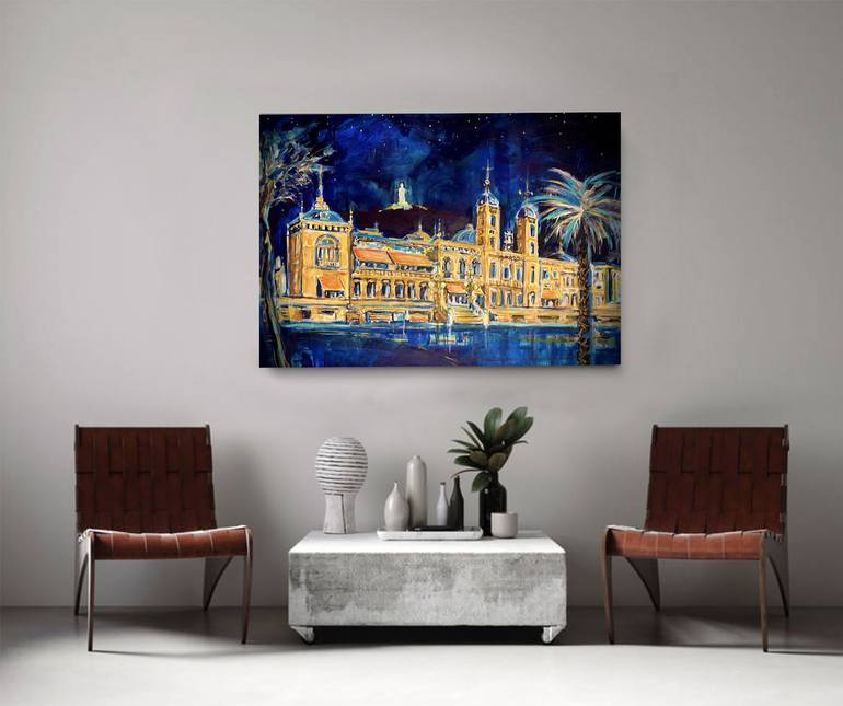 Original Abstract Expressionism Architecture Painting by Lorenzo Corriez