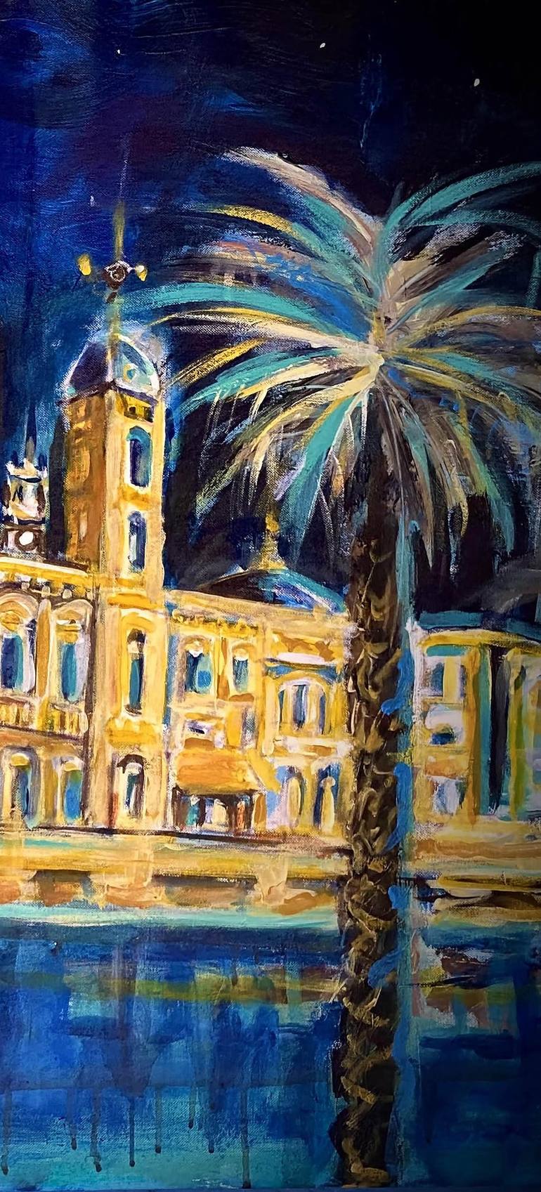 Original Abstract Expressionism Architecture Painting by Lorenzo Corriez