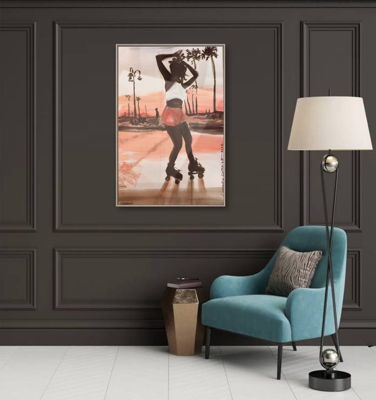 Original Pop Art Beach Painting by Lorenzo Corriez