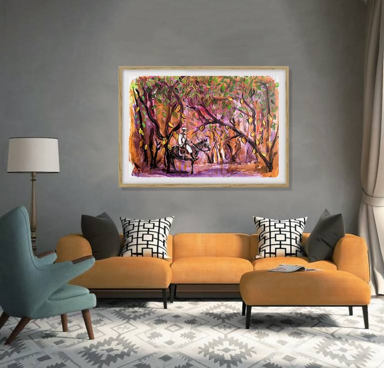 Original Abstract Expressionism Nature Painting by Lorenzo Corriez