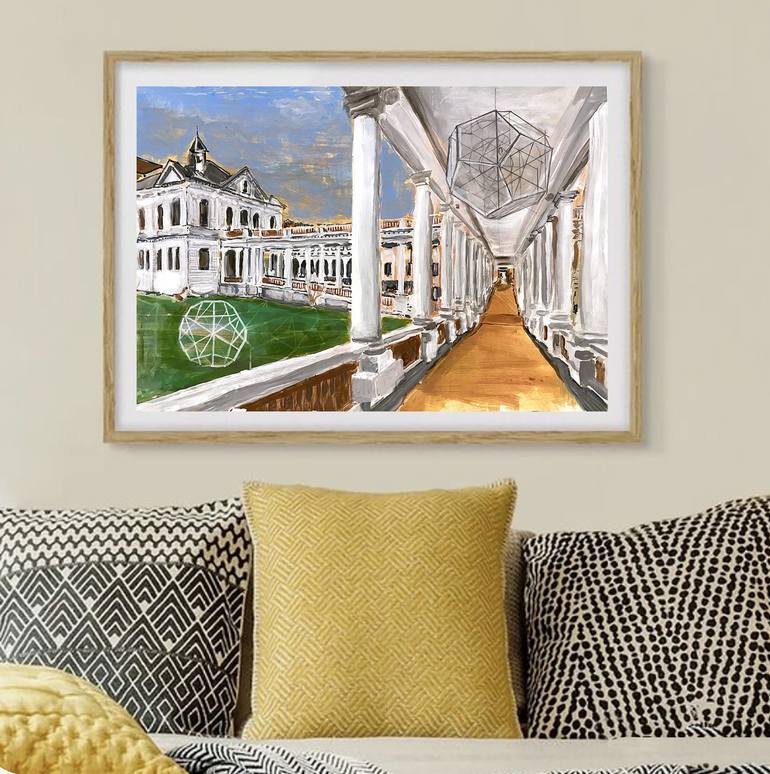 Original Architecture Painting by Lorenzo Corriez