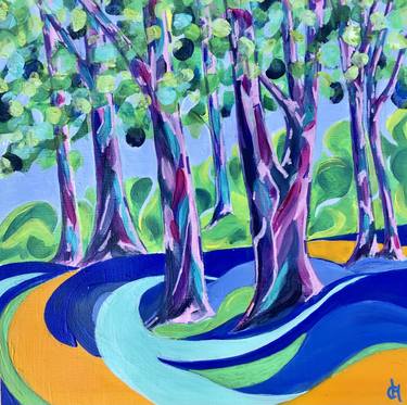Original Abstract Expressionism Tree Paintings by Christine Hathaway