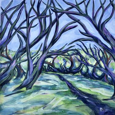 Original Abstract Expressionism Tree Paintings by Christine Hathaway