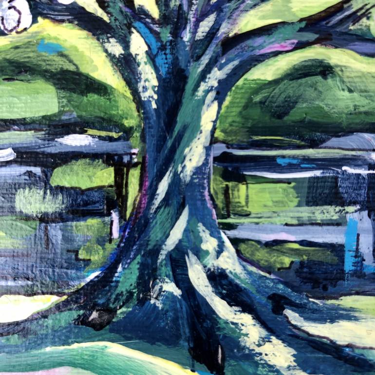 Original Abstract Expressionism Tree Painting by Christine Hathaway