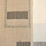 Thread work over burlap and pencil close-up