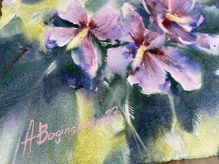 Original Impressionism Floral Painting by Anna Boginskaia