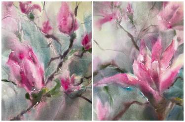 Original Impressionism Floral Paintings by Anna Boginskaia