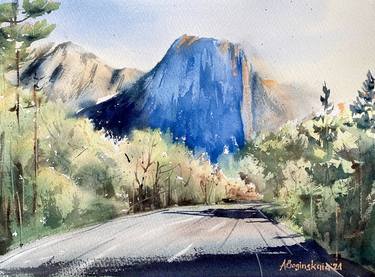 El Capitan - original watercolour landscape thumb