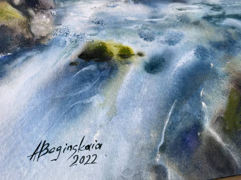 Original Impressionism Seascape Painting by Anna Boginskaia